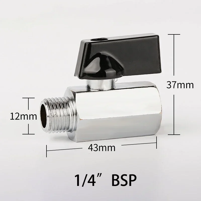 Brass Ball Valve Threaded Mini Brass Ball Valve BSP Male To Female Air Compressor Water Gas Oil Shut Off Valve