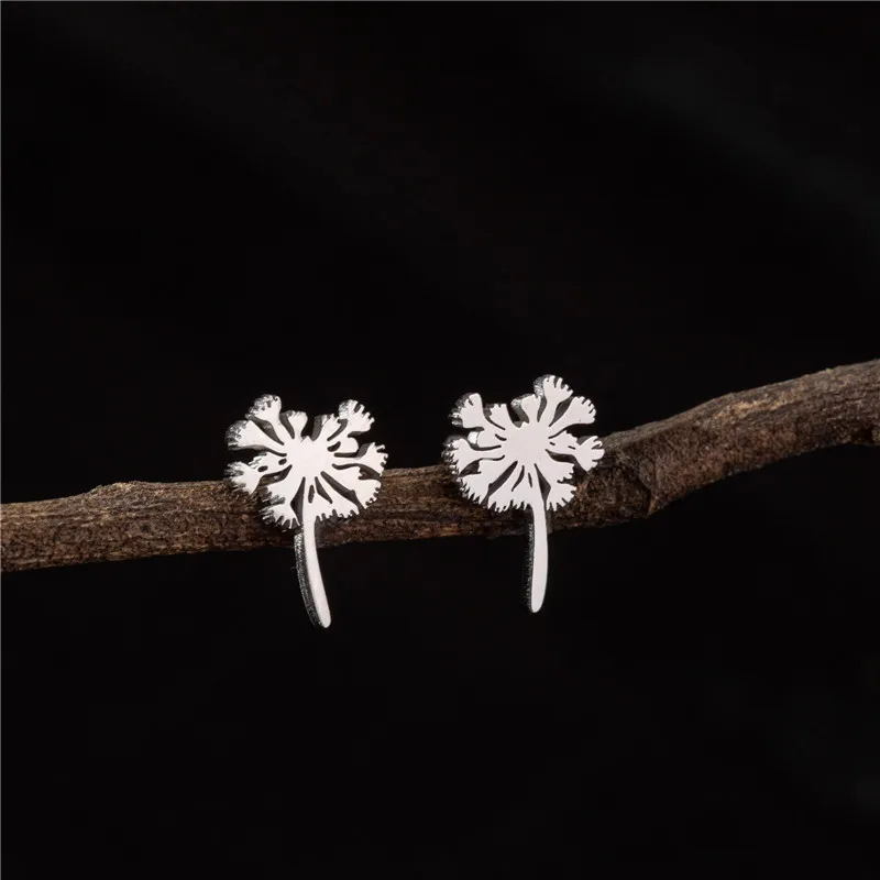 3 Stücke Winzige Edelstahl Ohrringe Sets Böhmen Blatt Löwenzahn Ohrringe Modeschmuck Nettes Kreuz Hexagon Ohr Piercing Punk Geschenk – Detail 26