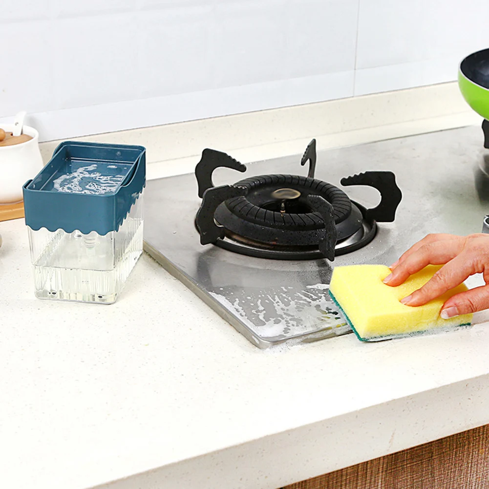 Automatic Soap Dispenser 2 In 1 Kitchen Sponge Holder Dish Soaps Container Large Capacity Liquid Soaps Box For Kitchen Household