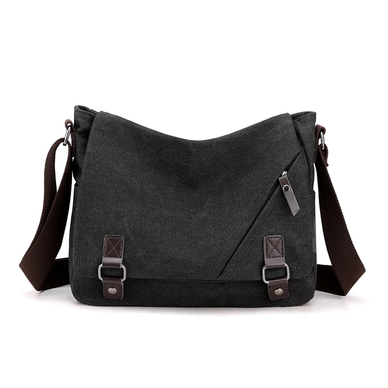 Men Canvas Shoulder Bags Casual Tote Travel Men