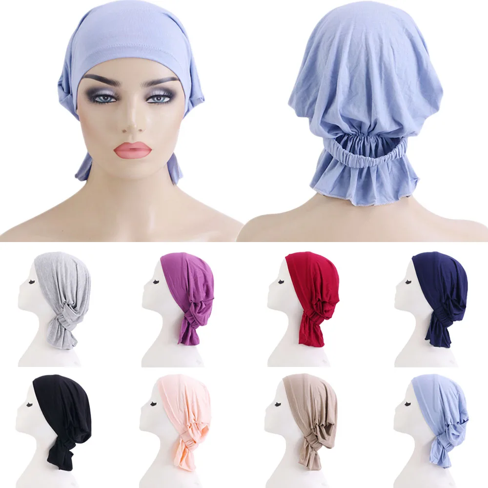 

Underscarf Women Muslim Stretch Elastic Hijab Inner Cap Islam Headscarf Wrap Ninja Hat Bonnet Headwear Chemo Caps Turbante Mujer