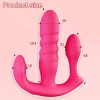 3-in-1-Höschen-Vibratoren, tragbares weibliches Sexspielzeug, kabelloser Fernbedienungs-Vibrator für Frauen, G-Punkt-Klitoris-Stimulator, Analmassagegerät 5