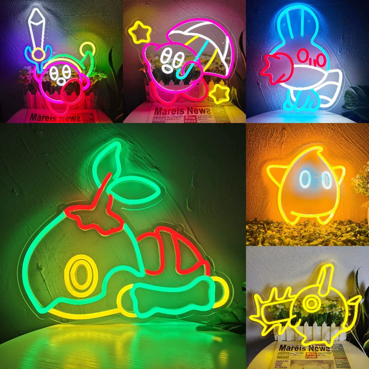 Anime Neon Signs Japanese Anime Neon Lights for Bedroom Wall Decor