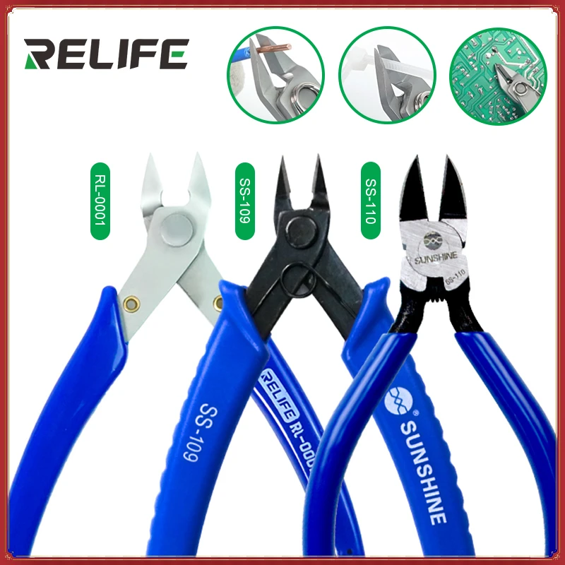 

RELIFE RL-0001 Cutting Pliers/SS-109 Diagonal Pliers/SS-110 Industrial Grade Pliers/Suitable for Any Tool Repair