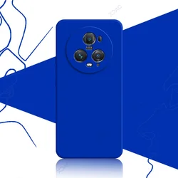 Premium Liquid Silicone Case Cover for Honor Magic 5 Series - Soft Square Design (Klein Blue)