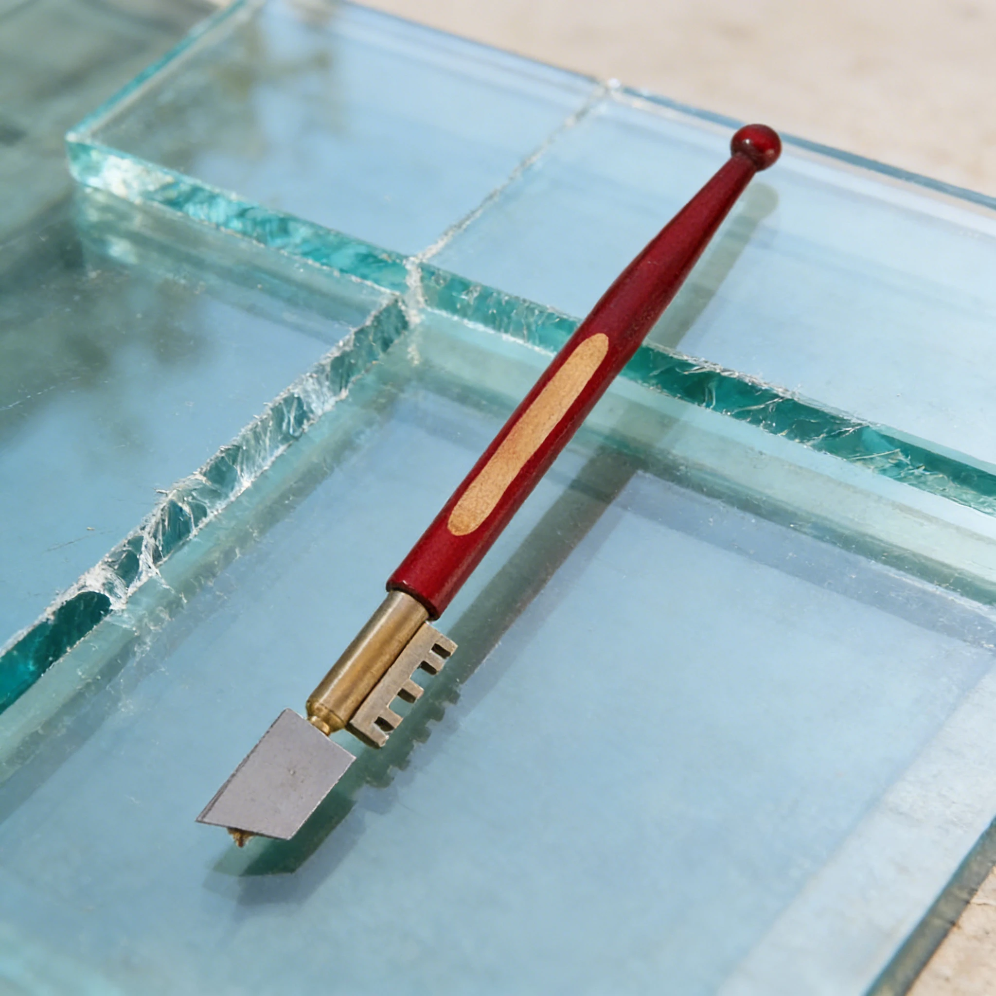 180mm 싱글 다이아몬드 유리 커터 날카로운 칼 유리 절단 도구 휴대용 타일 커터 유리 스크리닝 나이프 공예 DIY 가정용