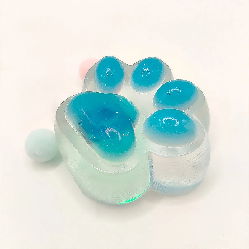 1PC Cartoon Cute Glowing Cat Paw TPR Cat Paw Slow Rebound Toy Funny Cat Claw Pinch Toy Lovely Cartoon Squeeze Cat Paw 2