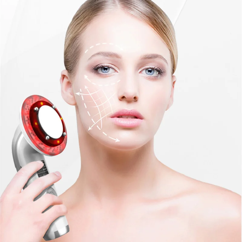 8 In 1  RF LED 치료 이온 바디 및 얼굴 사용 슬리밍 미화 기계, 가정용 미용 기기 건강 피부 탄력