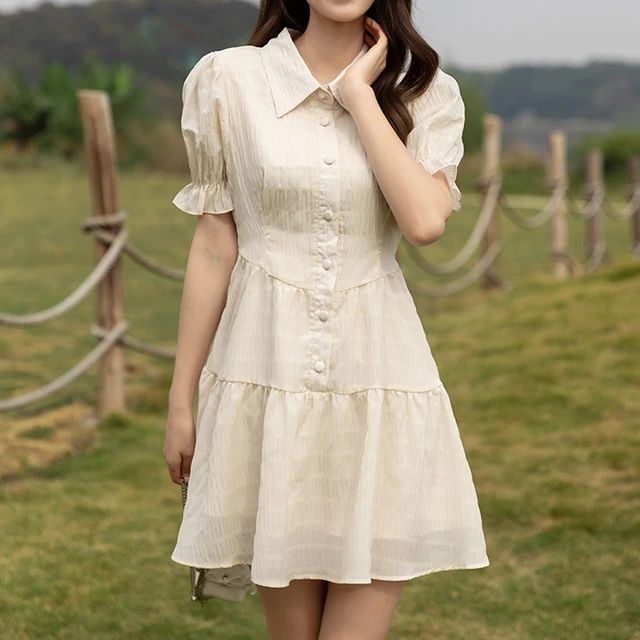 Chiffon Casual Dress Knee Length Rarewomens Chiffon Fit And Flare Above The  Knee Casual Dress