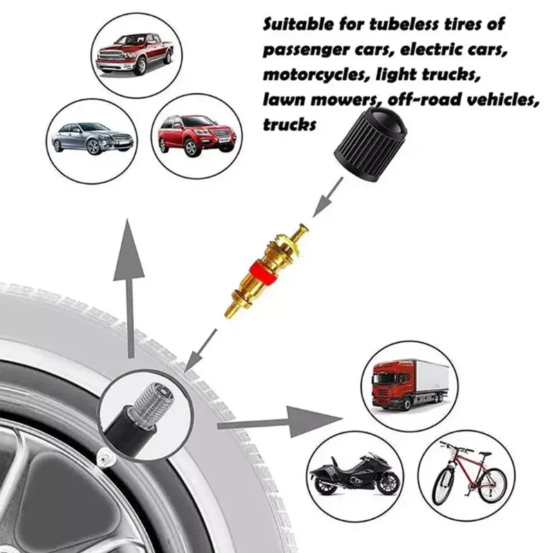 Portable Tire Valve Core Remover Installer Tool Removal Tool Car Bike Bicycle Motorcycle Tire Repair Tools Wrench Screwdriver