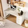 Computer Desk with Wood Drawers, Home Office Desk with Storage Office Desk Study Writing Desk Work Station for Office Bedroom 1