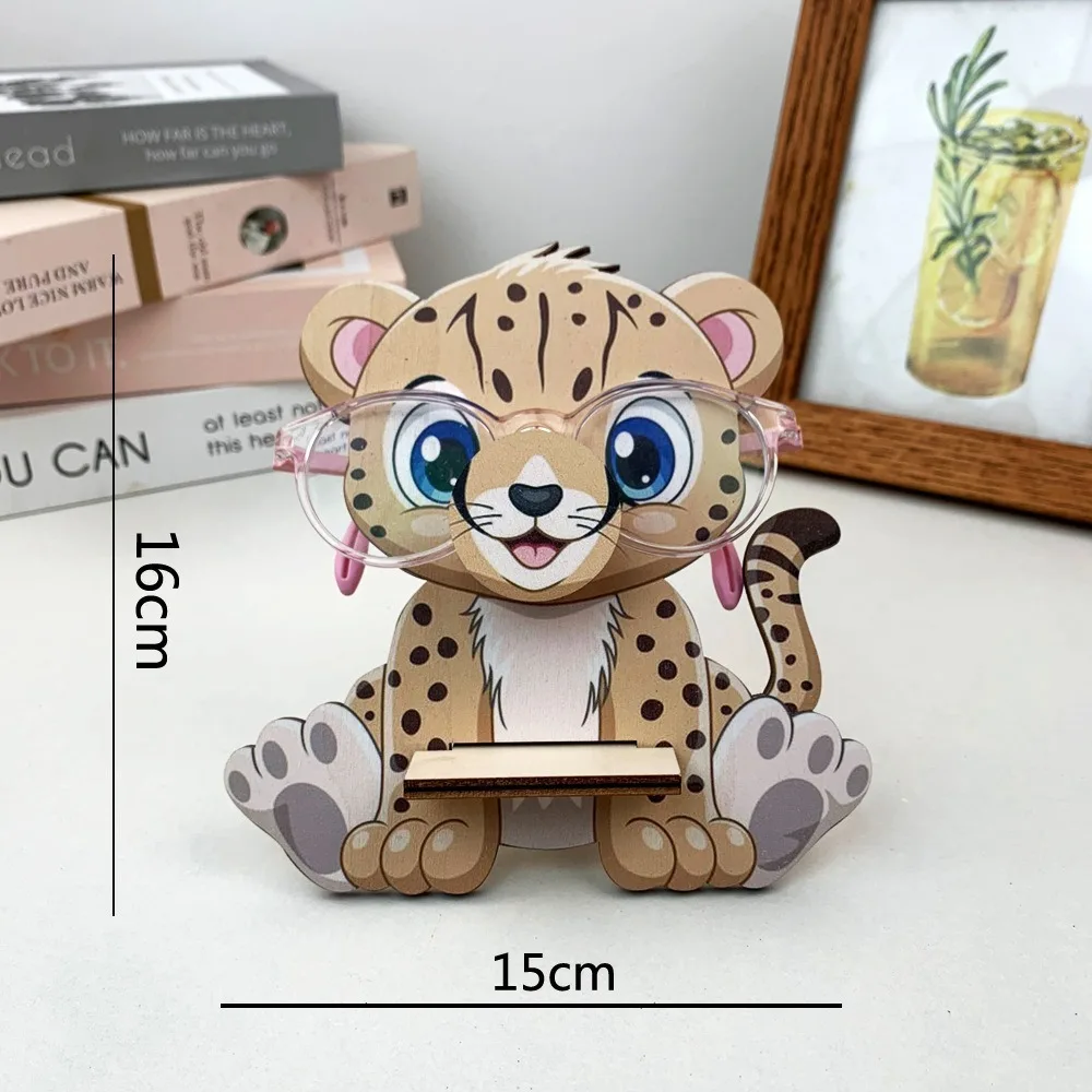 New Wooden Eyeglasses Holder Stand Handmade Cute Glasses Storage Rack Animal Spectacle Display Rack for Men Women Adults