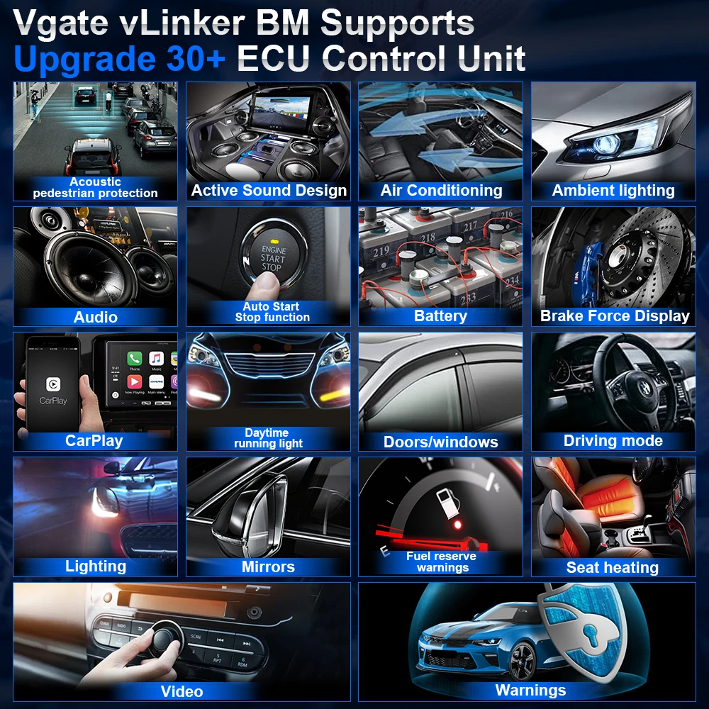 Original Vgate vLinker BM OBD2 Car Diagnostic Tool Bluetooth 4.0 for Android iOS Auto Scanner For BMW Bimmercode PK ELM 327 V1 5 3