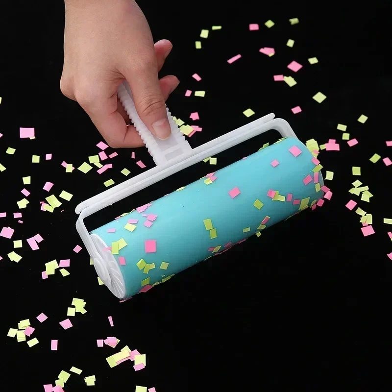 Large High quality New Washable Reusable Clothes Hair Pet Hair Sticky Roller Household Cleaning Portable Hair Remover Rolle 4