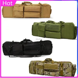 Bolsa táctica para pistola M249, bolsa para Paintball, caza, Rifle de tiro, funda de transporte para pistolas dobles con correa para el hombro