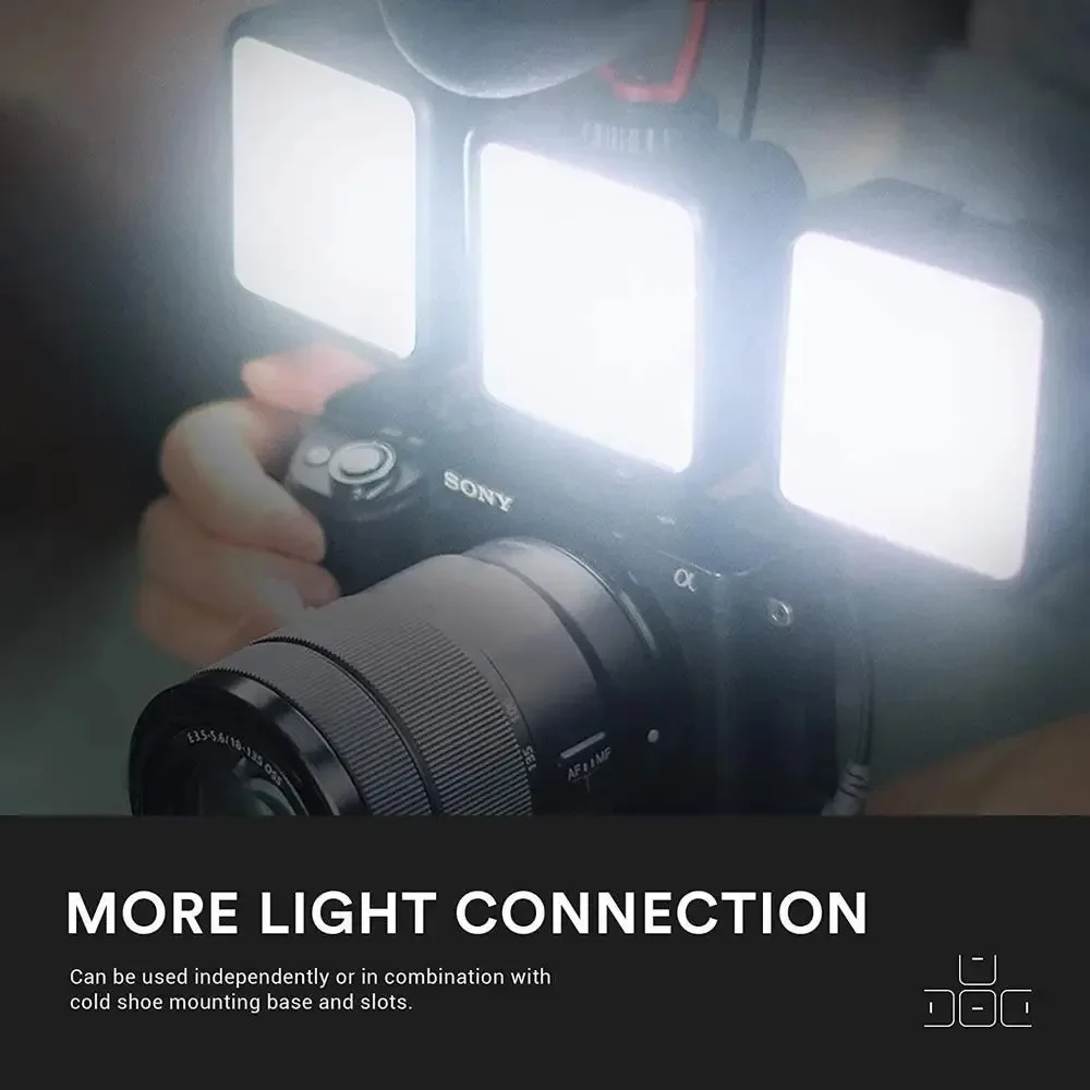 Godox LITEMONS LED6Bi Bi-color Temperature LED Video Light Rechargeable Mini Fill-in Light 3200K-6500K Dimmable Support Magnetic photography lighting kit