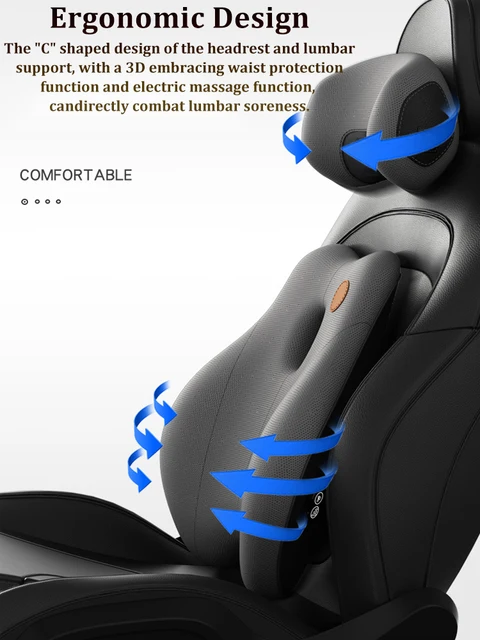 Car Neck Massage Pillow Lumbar Support Cushion Auto Seat Travel