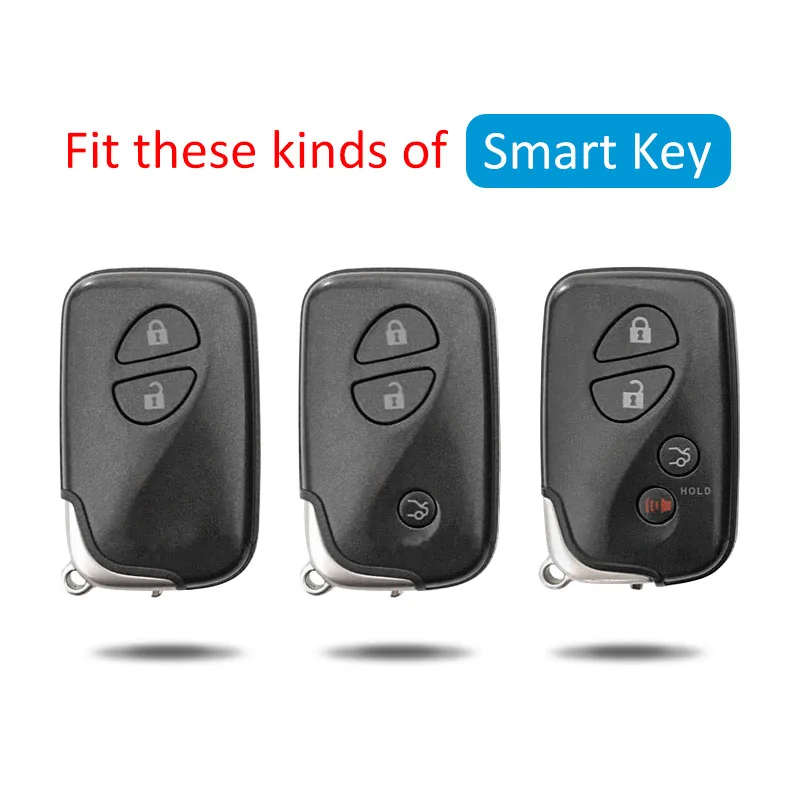 Sleek Black Transparent Car Key Fob Case with Keychain