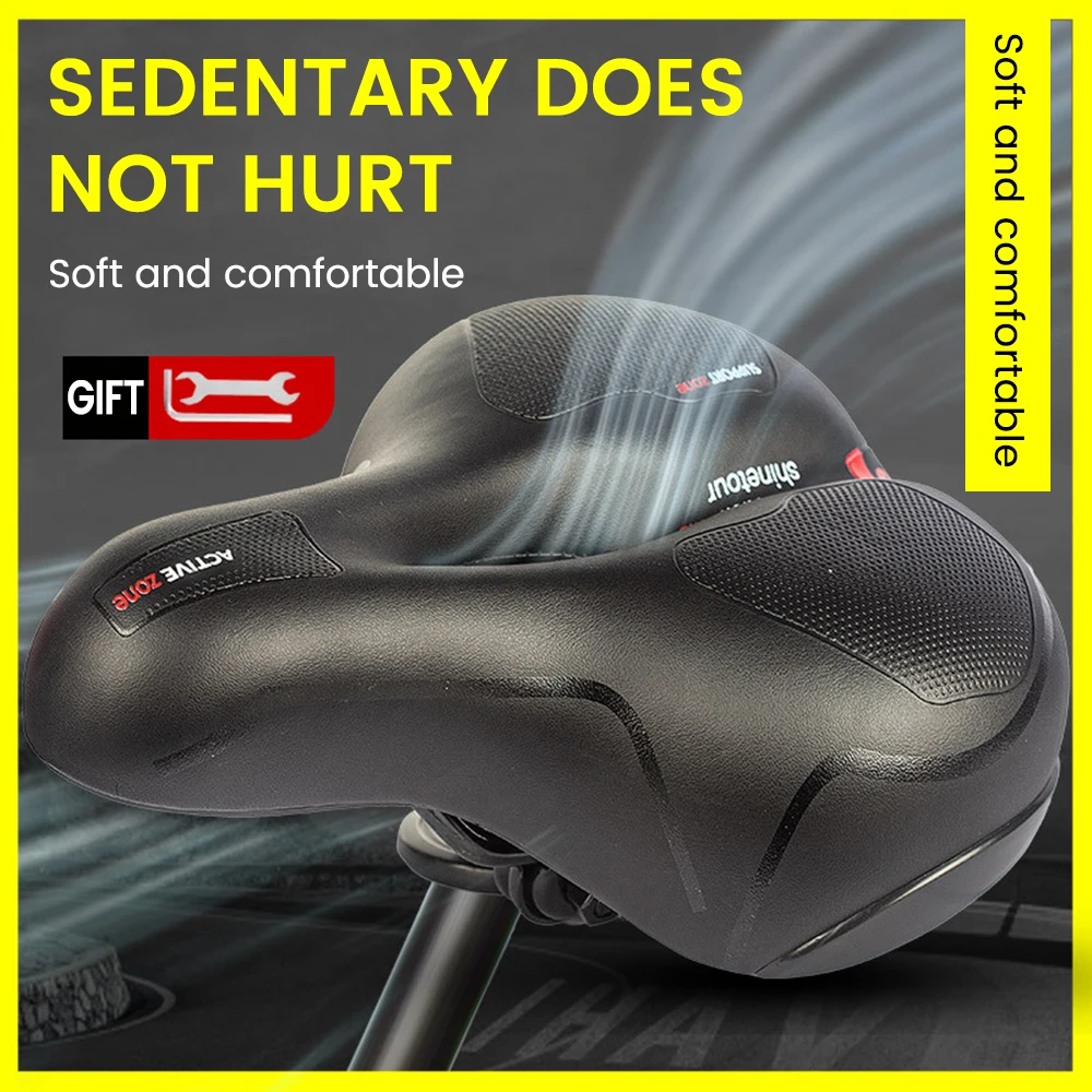 BikeSeatBreathableBicycleSaddleMtbRoadBikeSaddleShock