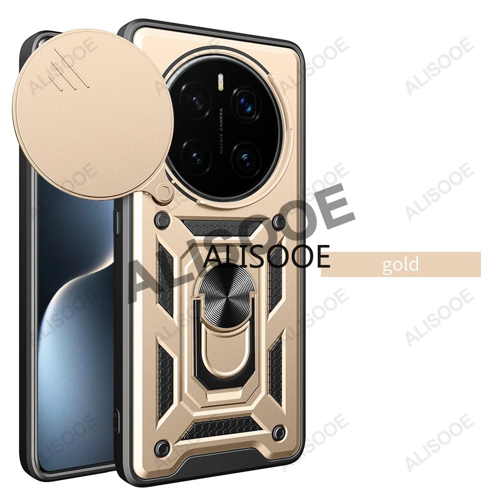 Slide Camera Armor Shockproof Phone Case with Ring Stand Protection