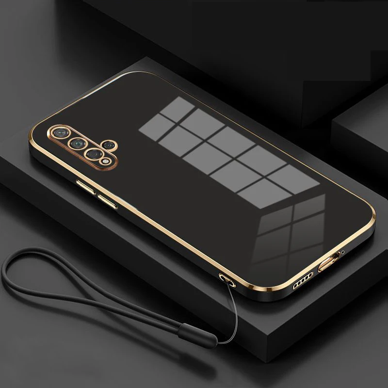 Luxury Square Plating Shockproof Back Cover
