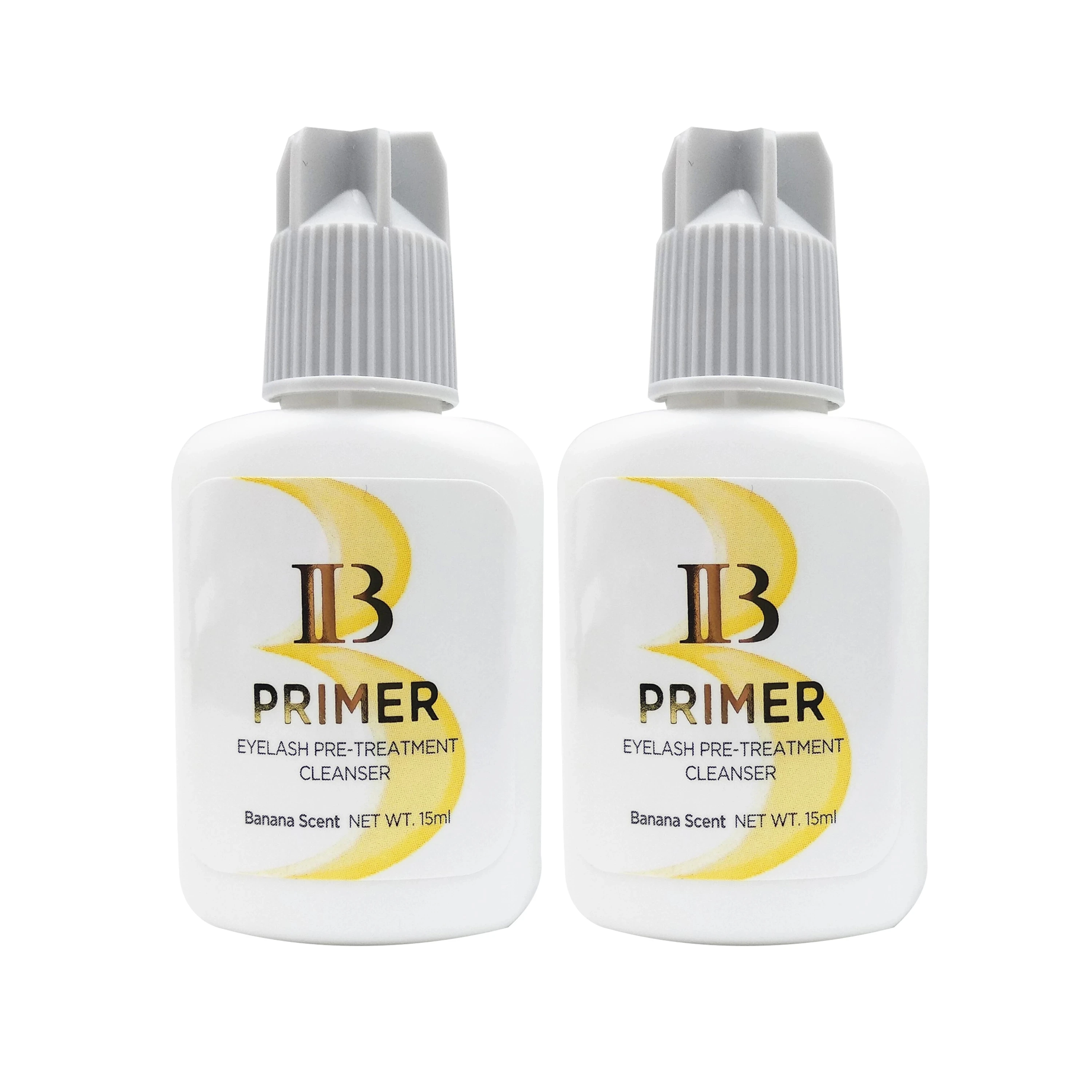 2bottles/set I Beauty Eyelash Extension Glue Primer Banana Scent Clear