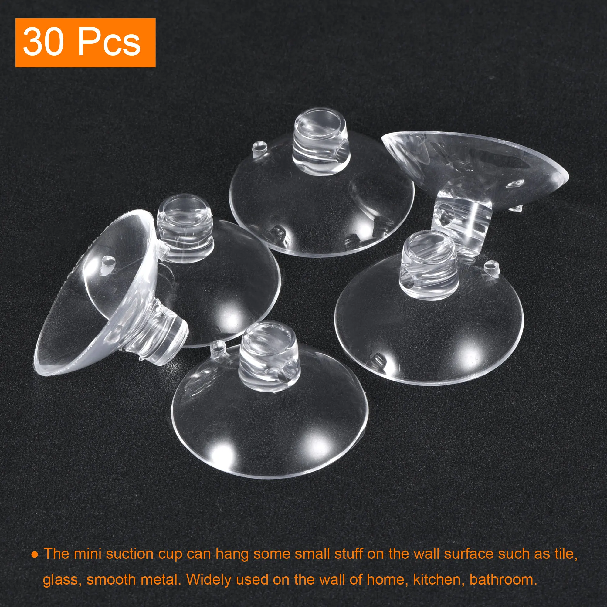 20 Pezzi Ventosa Piccole Trasparente 30mm Ventose di Plastica Senza Ganci Adatto per la Maggior Parte Degli Oggetti con Superficie Liscia Vetro Piastrelle Cucina Bagno Frigorifero