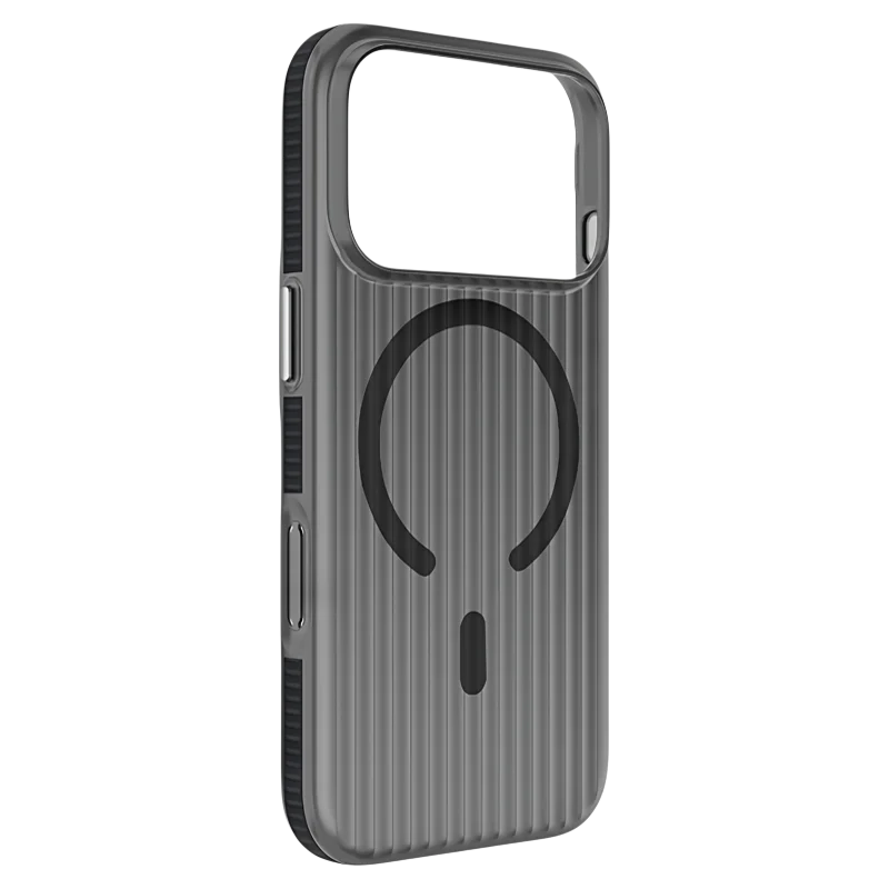 Luxury Grating Magsafe PC Back Phone Case with Skin-Friendly Feel and Wireless Charging Compatibility