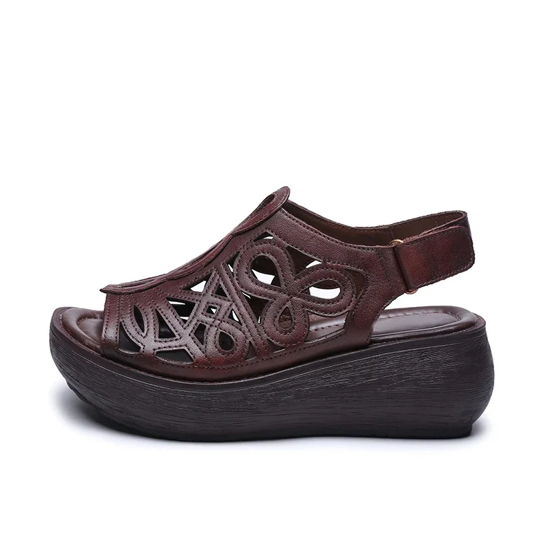 Women Oxford Shoes TIMETANG Spring Summer Genuine Leather Casual Women Flats Thick bottom Breathable