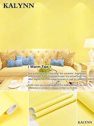 Elegant Black Wood Peel and Stick Decorative Vinyl Wallpaper - 4mx55cm(157inx21in) (Frosted lemon yellow)