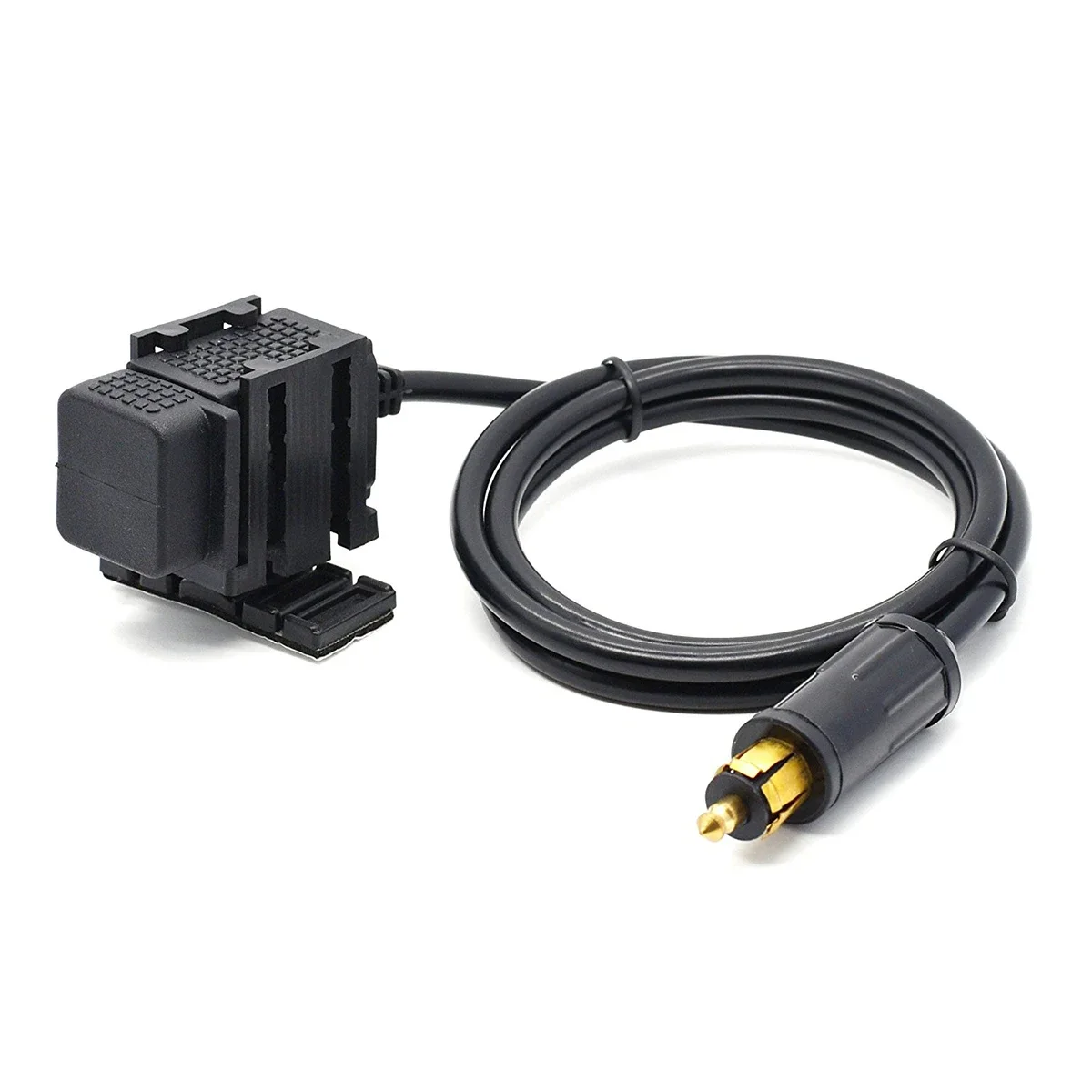 BMW DIN Hella 플러그 전화/iPhone/GPS SatNav 용 160cm 케이블이있는 오토바이 4.2A 듀얼 USB 충전기 소켓 전원 어댑터