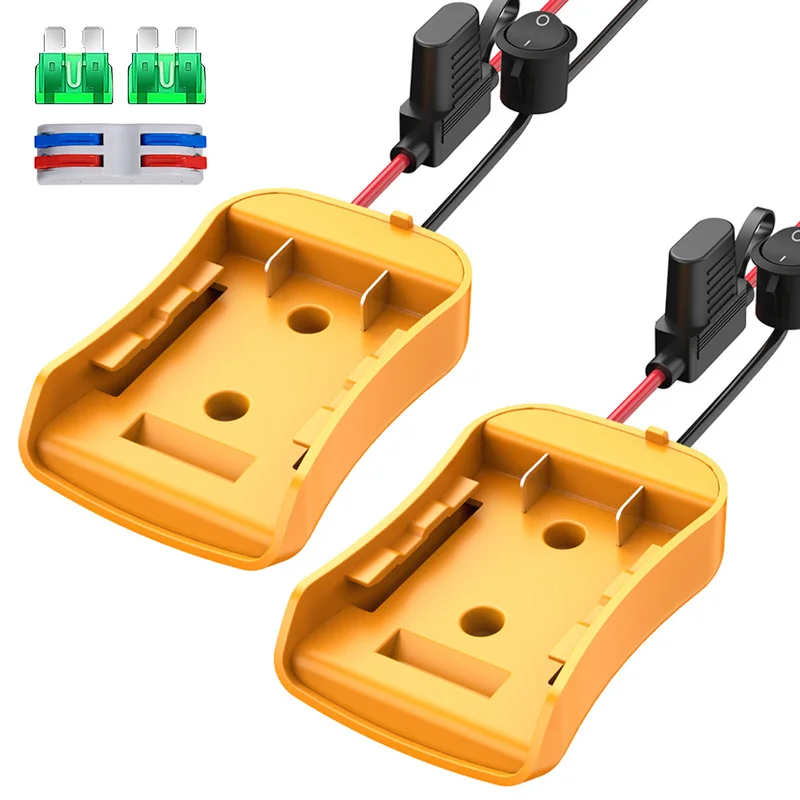 

For Dewalt 18V 20V Li-ion Battery Adapter Power Connector,Power Wheels Battery Converter Kit with Fuses Switch Wire Terminals