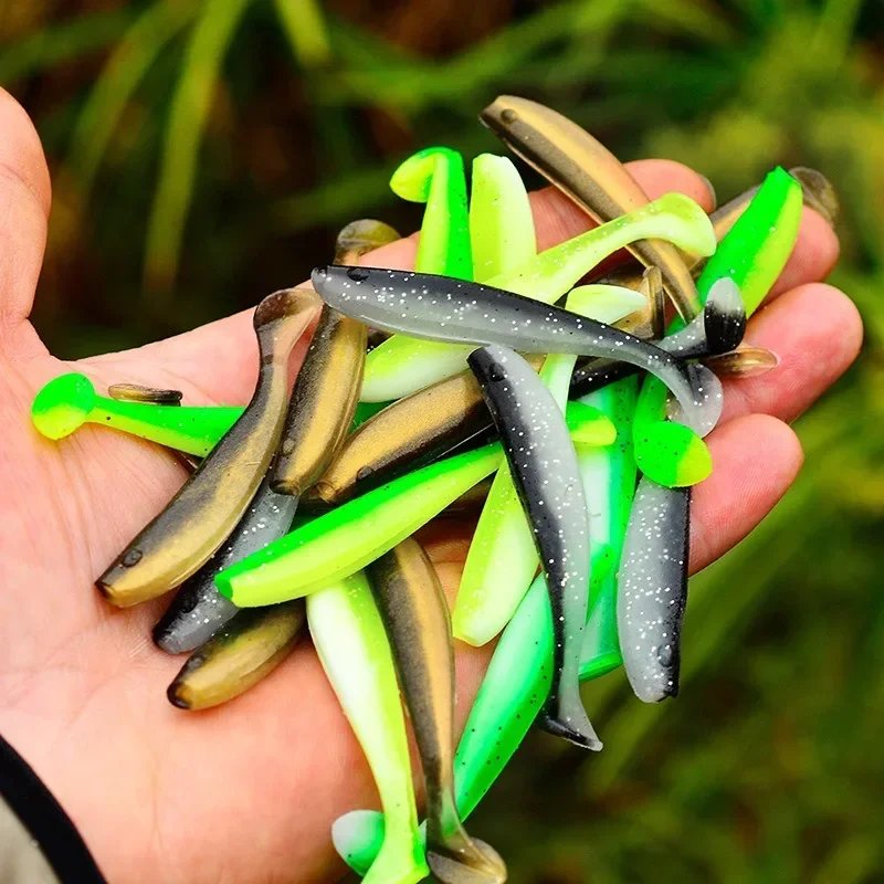 

Shad Silicone Fishing Lure, Artificial Bait, Wobblers, Odor Attractant, Carp, Pike, Bass, New, 55mm, 65mm, 70mm