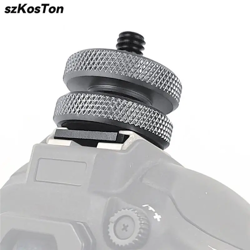 

1/4 Inch Tripod Mount Screw with Double Layer to Flash Hot Shoe Adapter Holder Mount Photo Studio Accessories