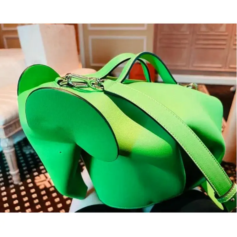 Großen Elefanten Tasche Aus Echtem Leder Gefertigt Angepasst Nette Tier Geformt Crossbody Messenger Geldbörse Tote Rindsleder Geschenk Kreative – Detail 5
