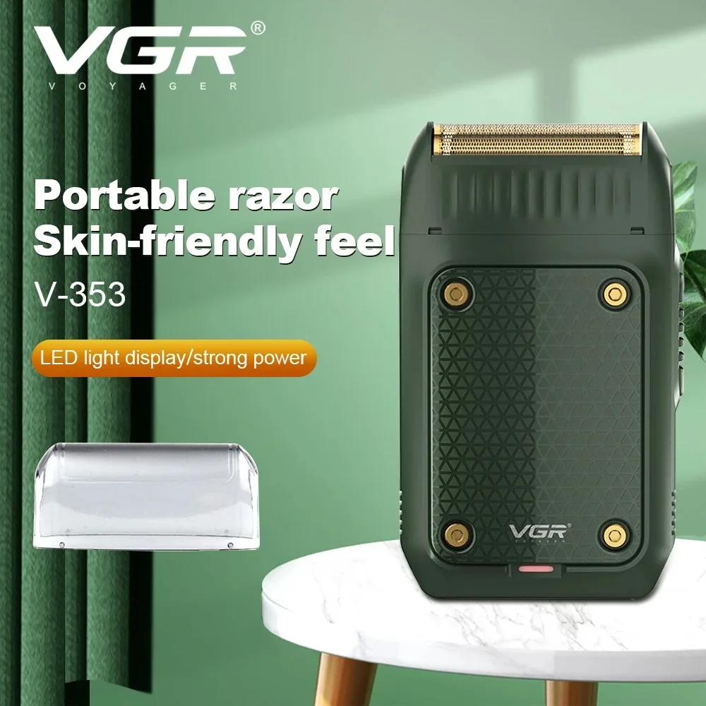 VGR Shaver Portable Reciprocating Aluminum Foil Shaver Rechargeable Professional Machine Shaving Electric Shavers for Men V-353 electric shaver