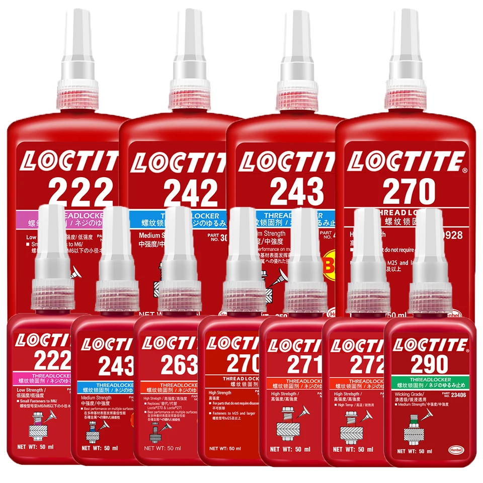 loctite 241 242 272 243 222 270 screw adhesive 263 262 277 290 anaerobic glue antiloose anti