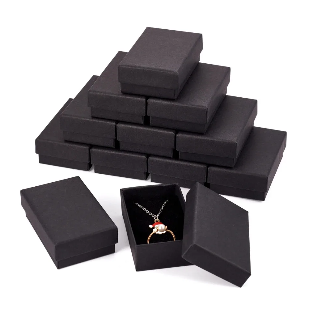 18/24pcs Tan Black White Cardboard Jewelry Box Marble White Ring Necklace Bracelet DIY Gift Jewelry Storage Packing Supplies 500pcs lot 24 18mm gold and silver clothing price tags card for watch ring display supplies label jewelry handwritten