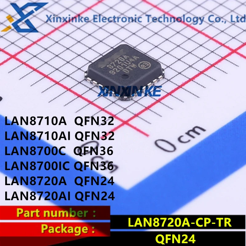 

LAN8710A QFN32 LAN8710AI LAN8700C QFN36 LAN8700IC LAN8720A LAN8720AI QFN24 LAN8720A Ethernet Transceiver Chip IC Brand New