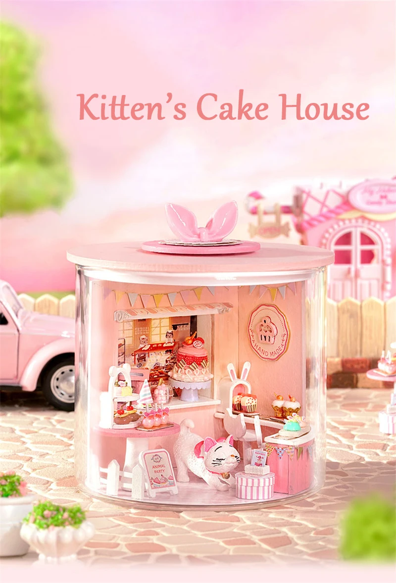 Kitten Cake House B034 DIY Miniature Kit