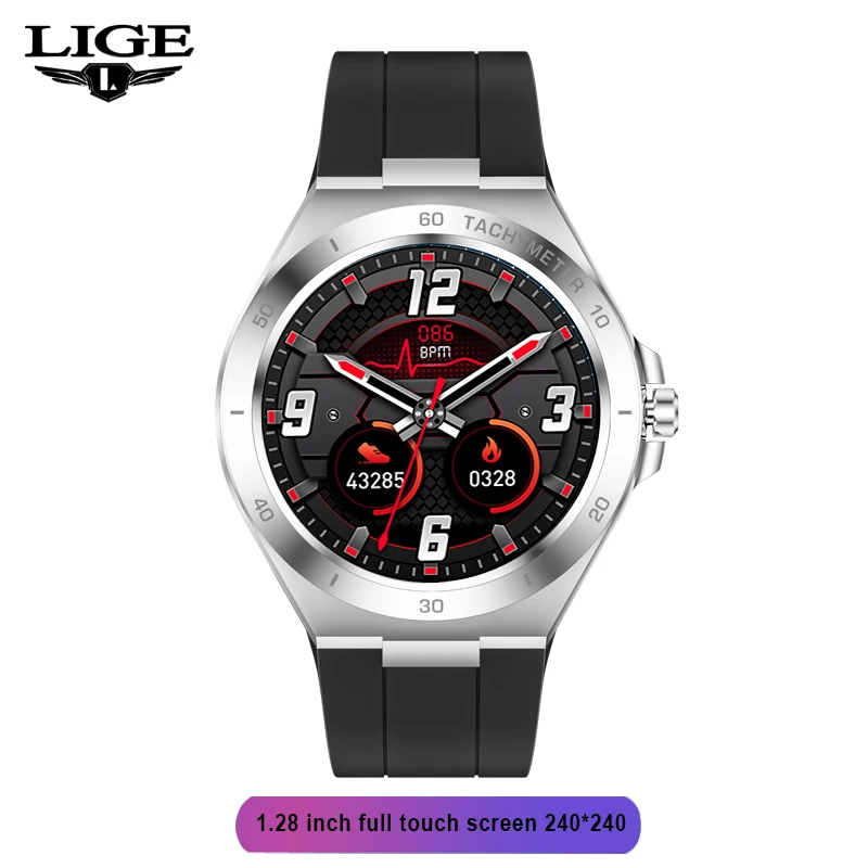 2022 LIGE 1.28-inch Smart Watch Men Heart rate ECG Monitor Sport IP67 Waterproof Watches Real-time Weather men women Smartwatch 
