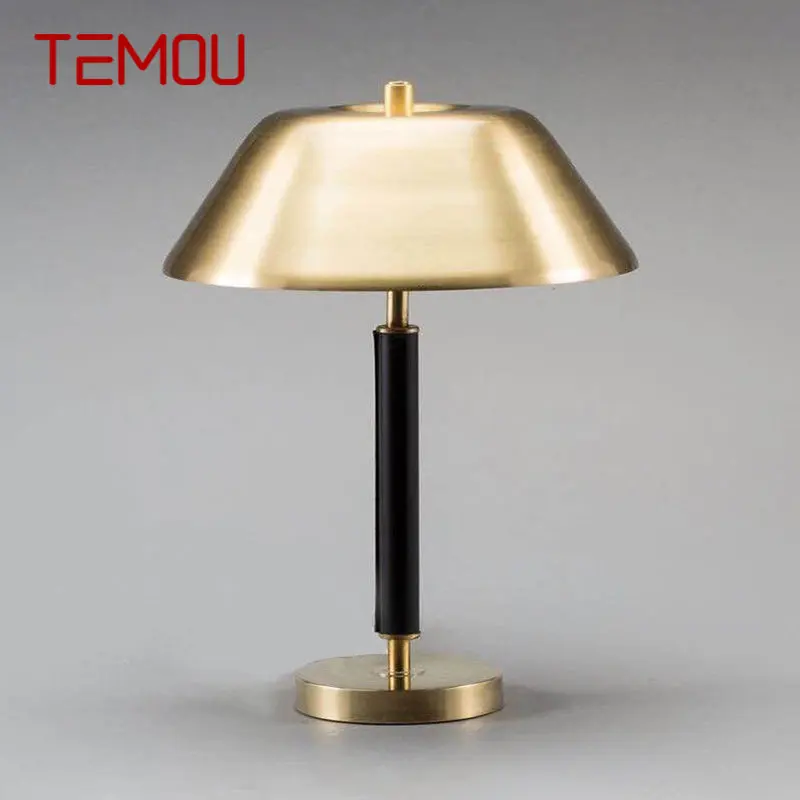 

TEMOU Nordic LED Dimming Desk Light Modern Vintage Simple Bedside Gold Table Lamps for Home Living Room Bedroom Decor