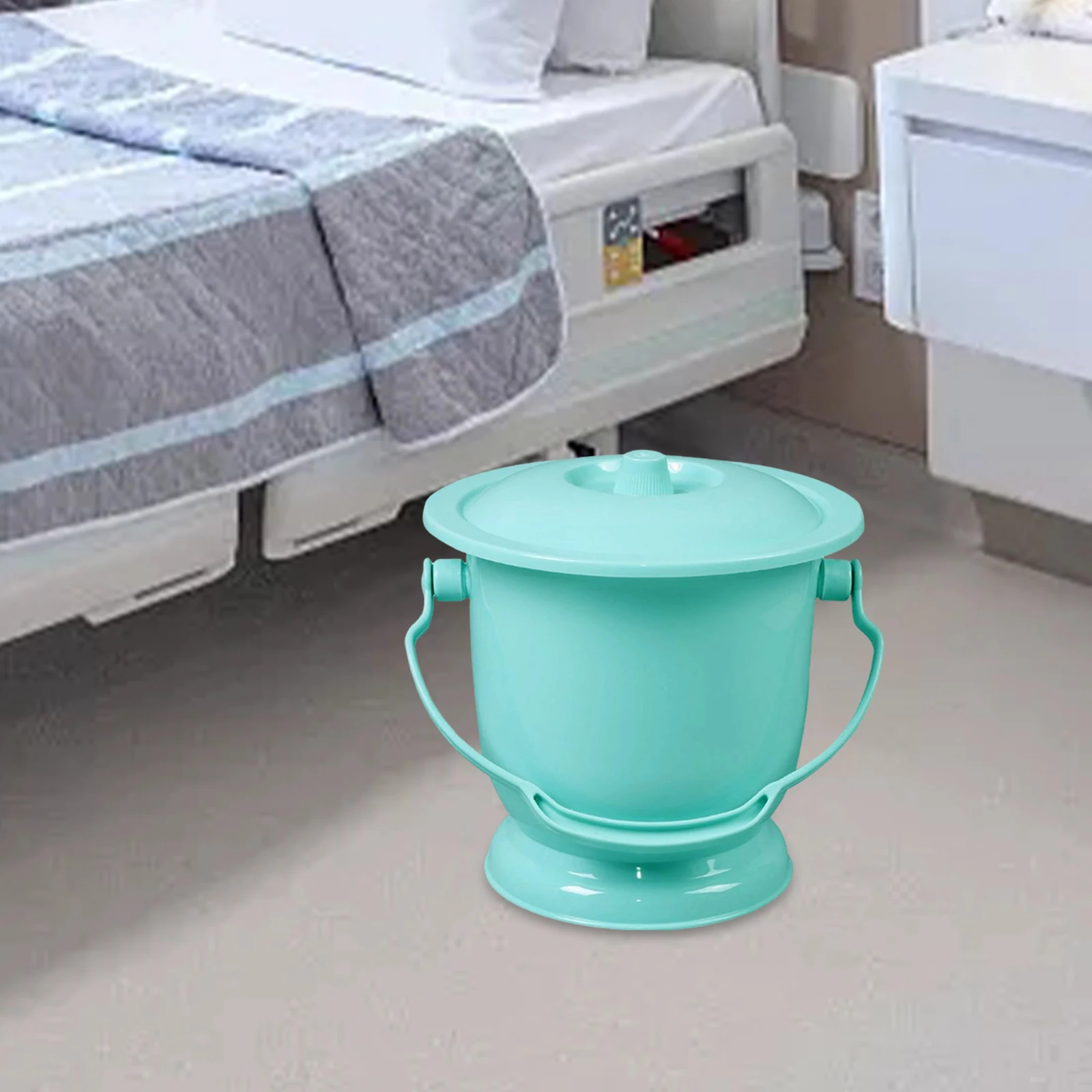Chamber Pot with Lid Bedpan Spittoon with Lid Cover Portable Bedroom Night Pot Urine Bucket Mini Toilets For Baby Elderly 4