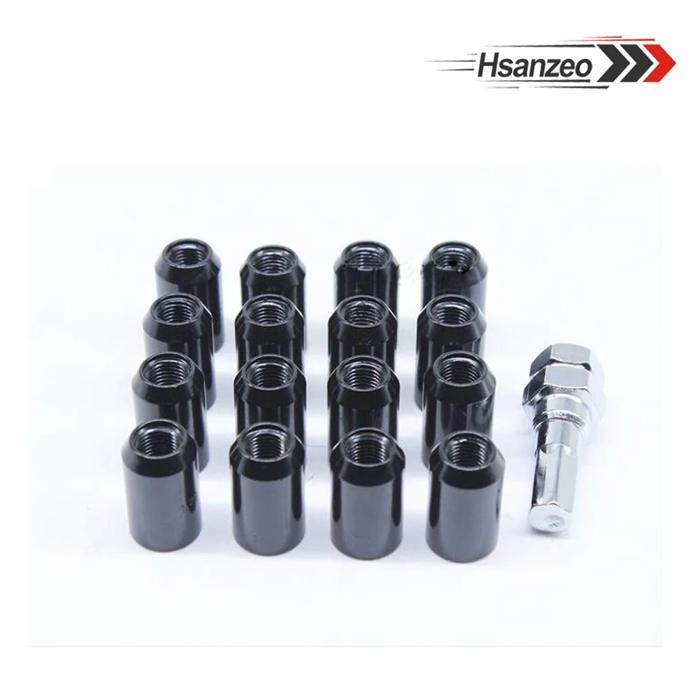 Hsanzeo 16pcs Racing Wheel Lug Nuts Aluminum M12x1.25 Locking For
