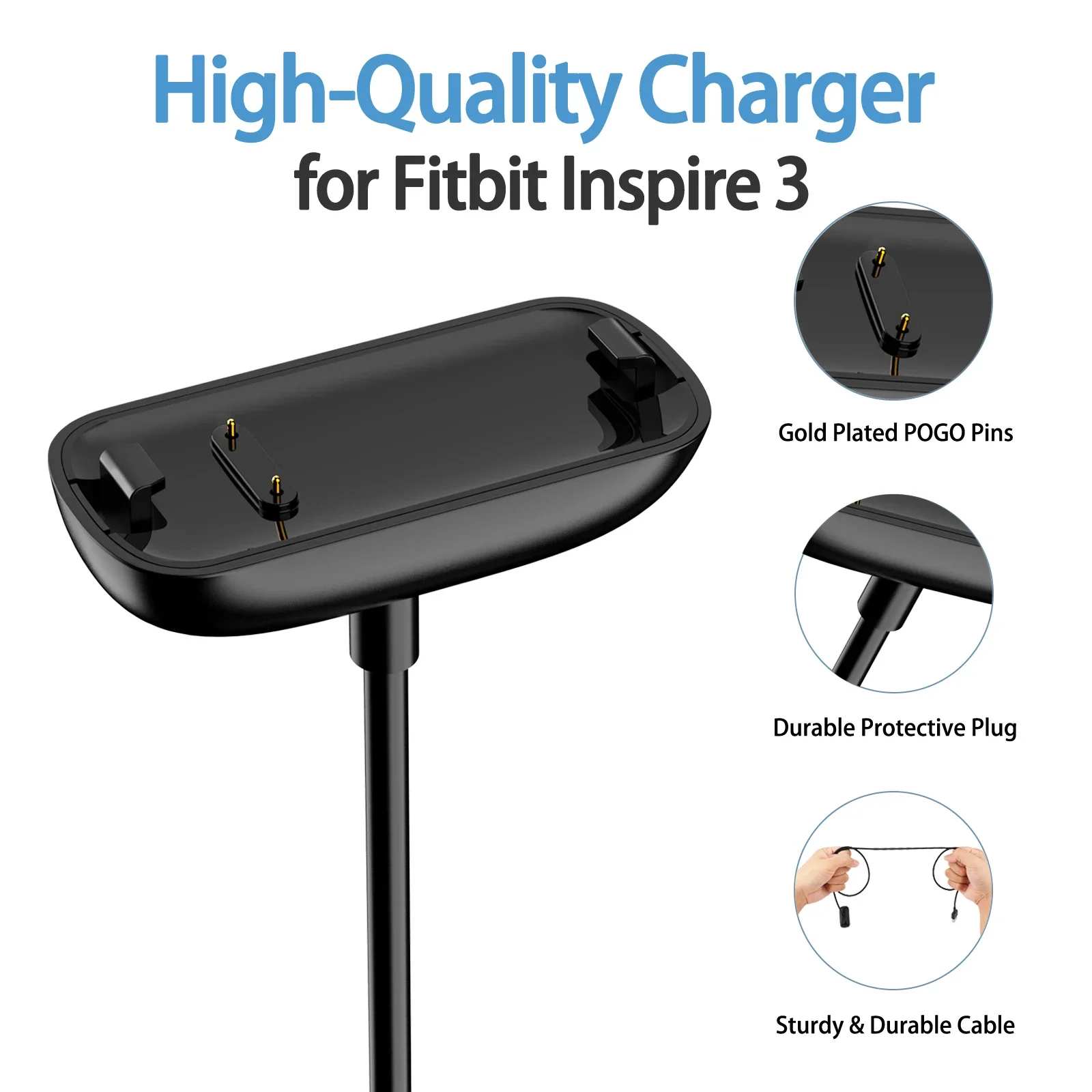 Compact Type C USB Charger Cable and Cradle Dock