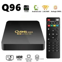 

Q96 Mini Smart Set Top Box 4K H265 TV Box Home Remote Control Box Smart Media Player Set-top Box S905L Quad Core Smart TV Box