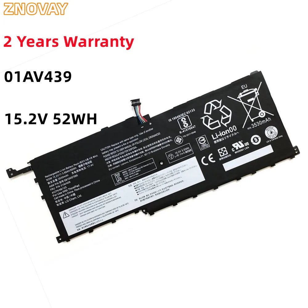 Znovay 01av439 Laptop Battery For Lenovo Thinkpad X1 Carbon Gen 4 (2016