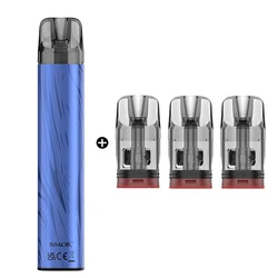 Enhanced SMOK Zrex RF Vape Kit + Extra Cartridges & Type - C Charging E - Cigarette (Bule and 3Pods)
