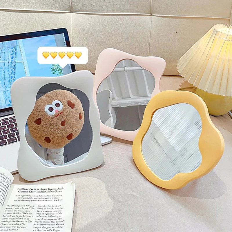 Tabletop Mirror Decorative Wall Mirror Kawaii Cloud Cute Wall Women Makeup Supplies Room Desktop Decor makeup mirror wall mirrors