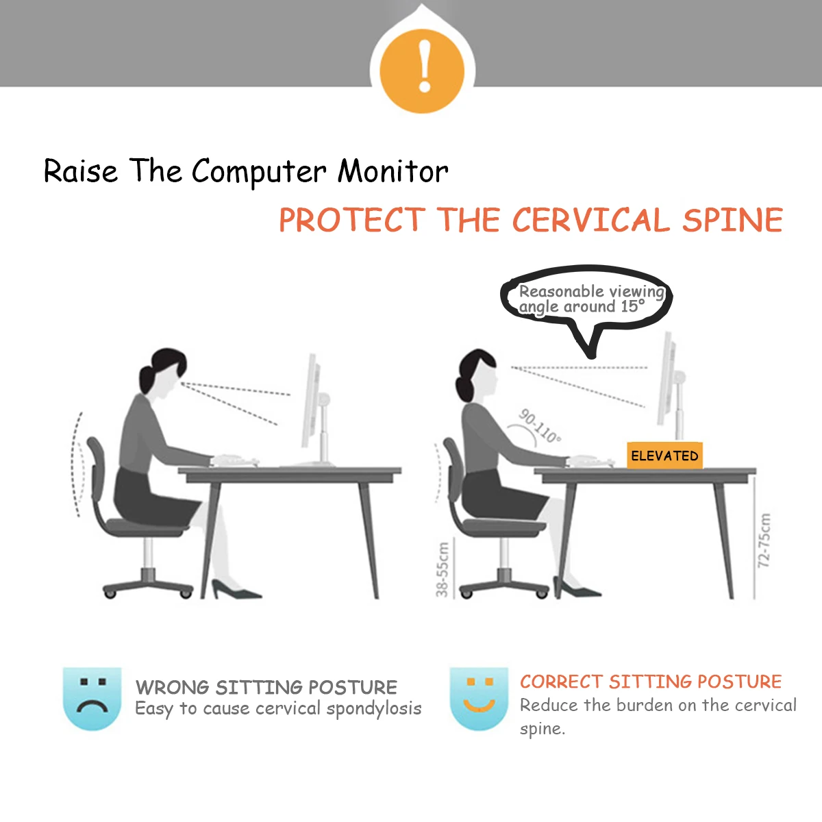 Monitor Laptop Stand PC Computer Support PVC Wood Desktop Shelf Drawers Storage Screen Riser Holder Desk Organizer E